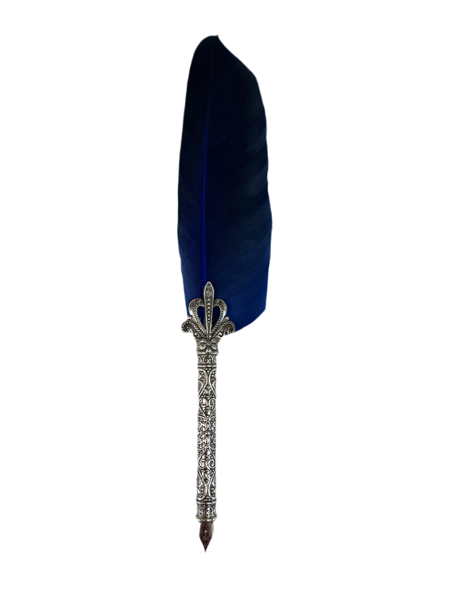 Blue Feather Dip Pen with 5 Nibs