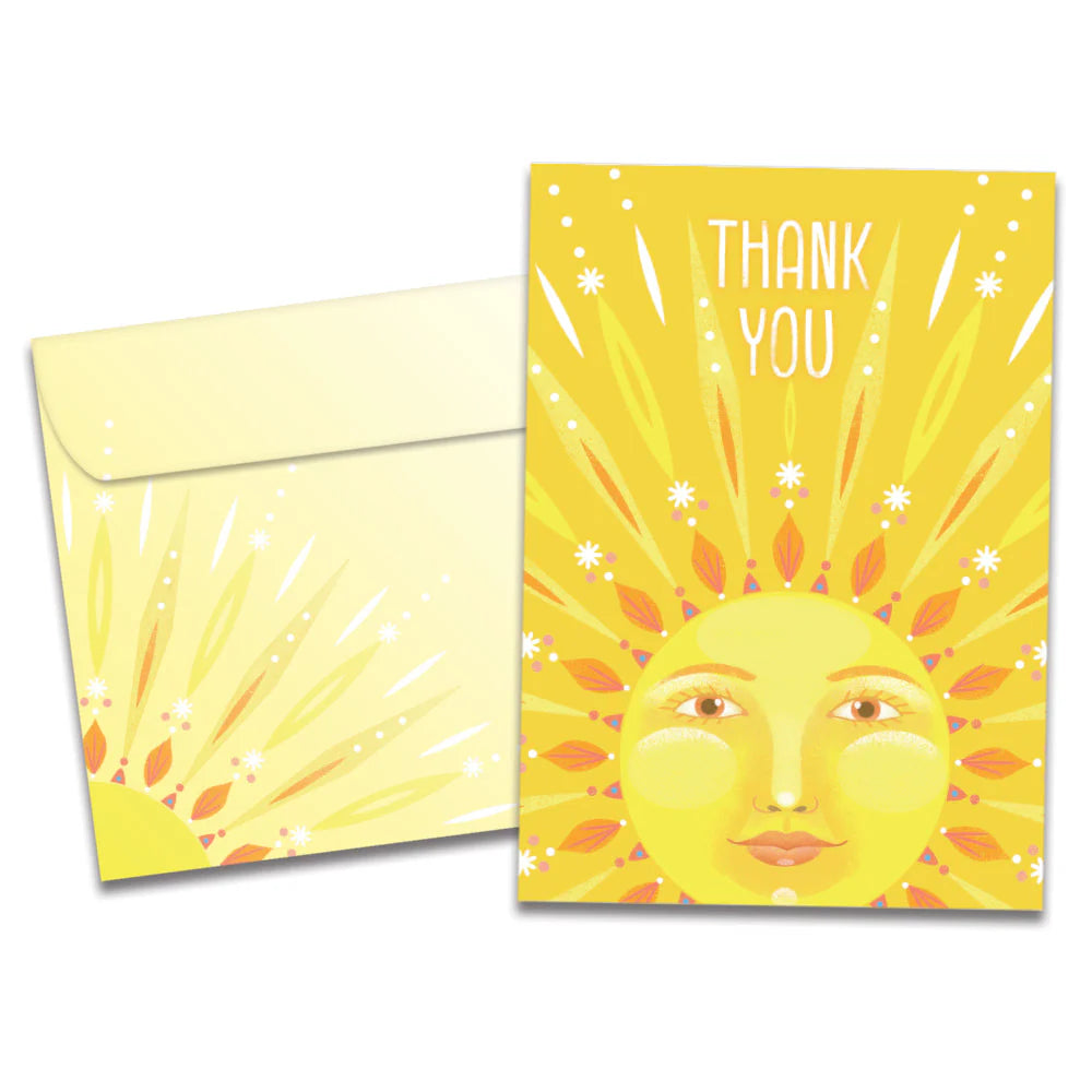 Sun Kindness Thank You Greeting Card