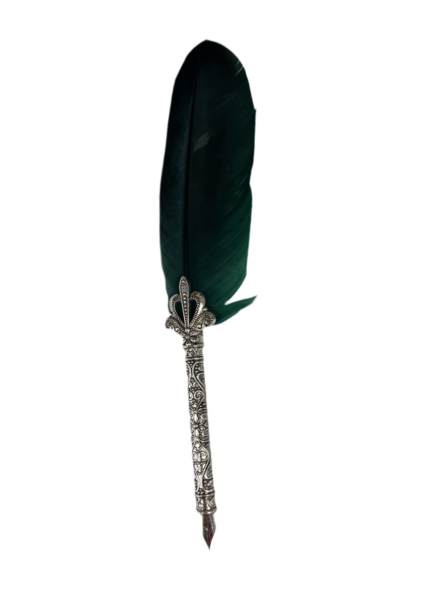 Green Feather Dip Pen with 5 Nibs