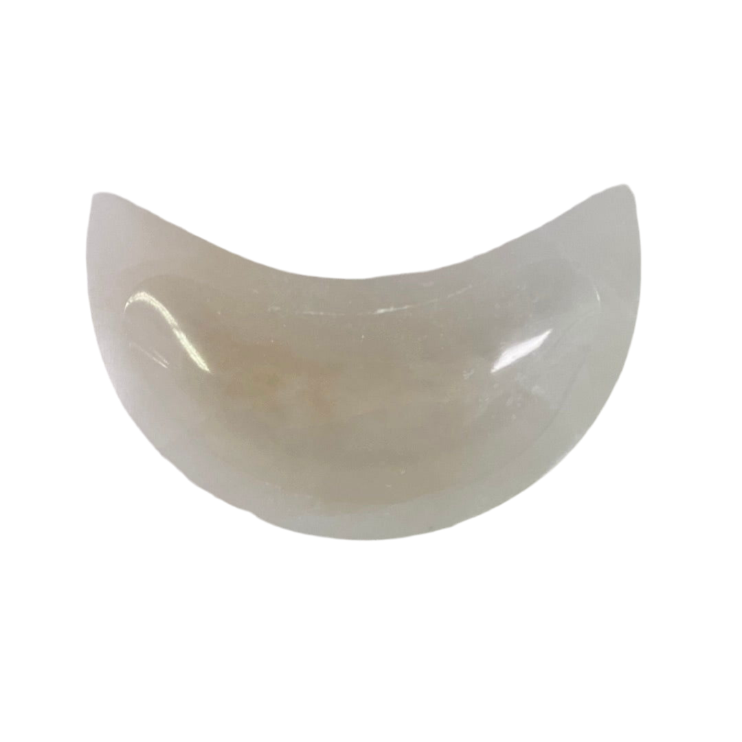 Selenite Moon Bowl