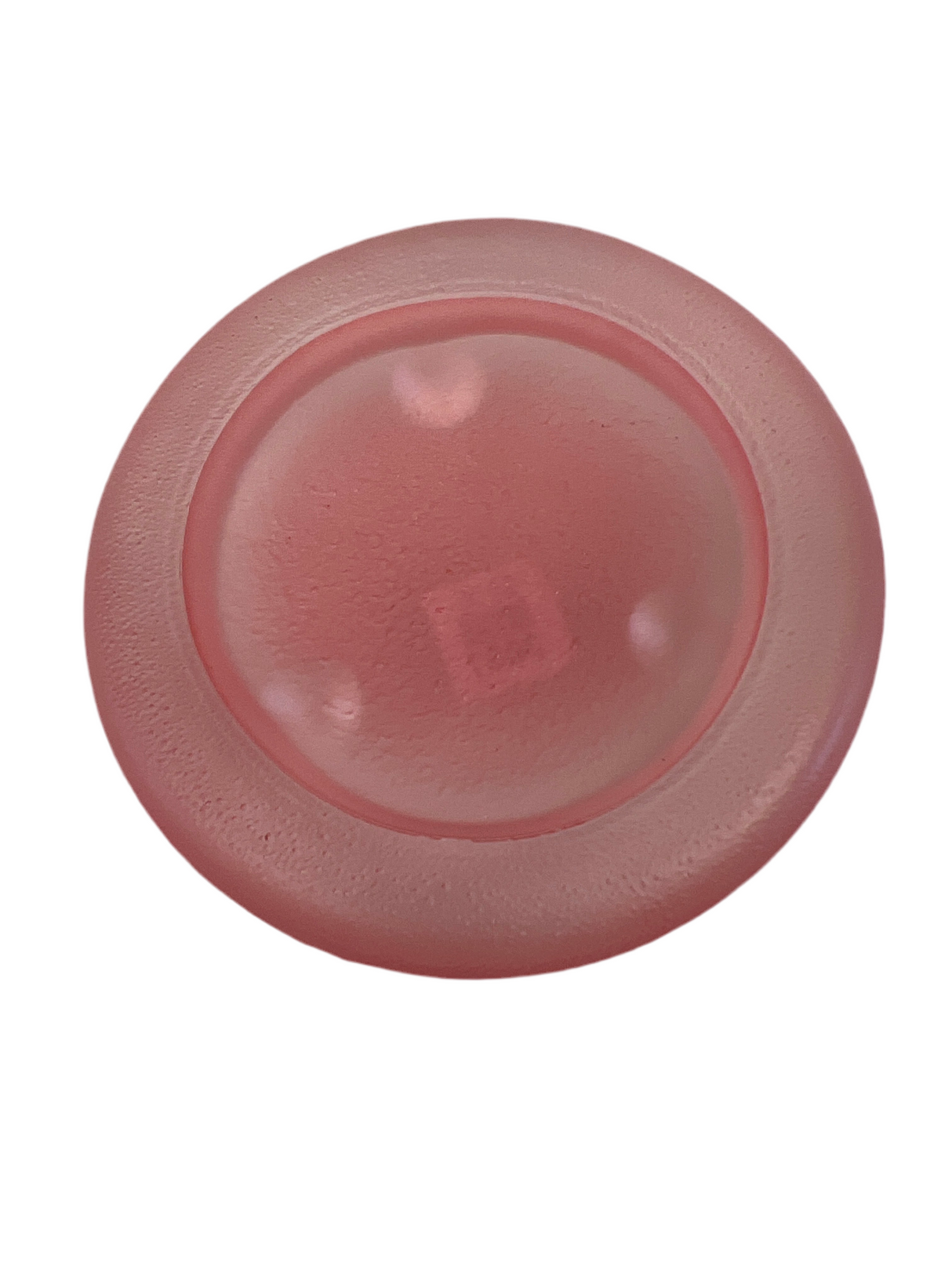 Pink Frosted 2" Glass Pillar Candle Holder