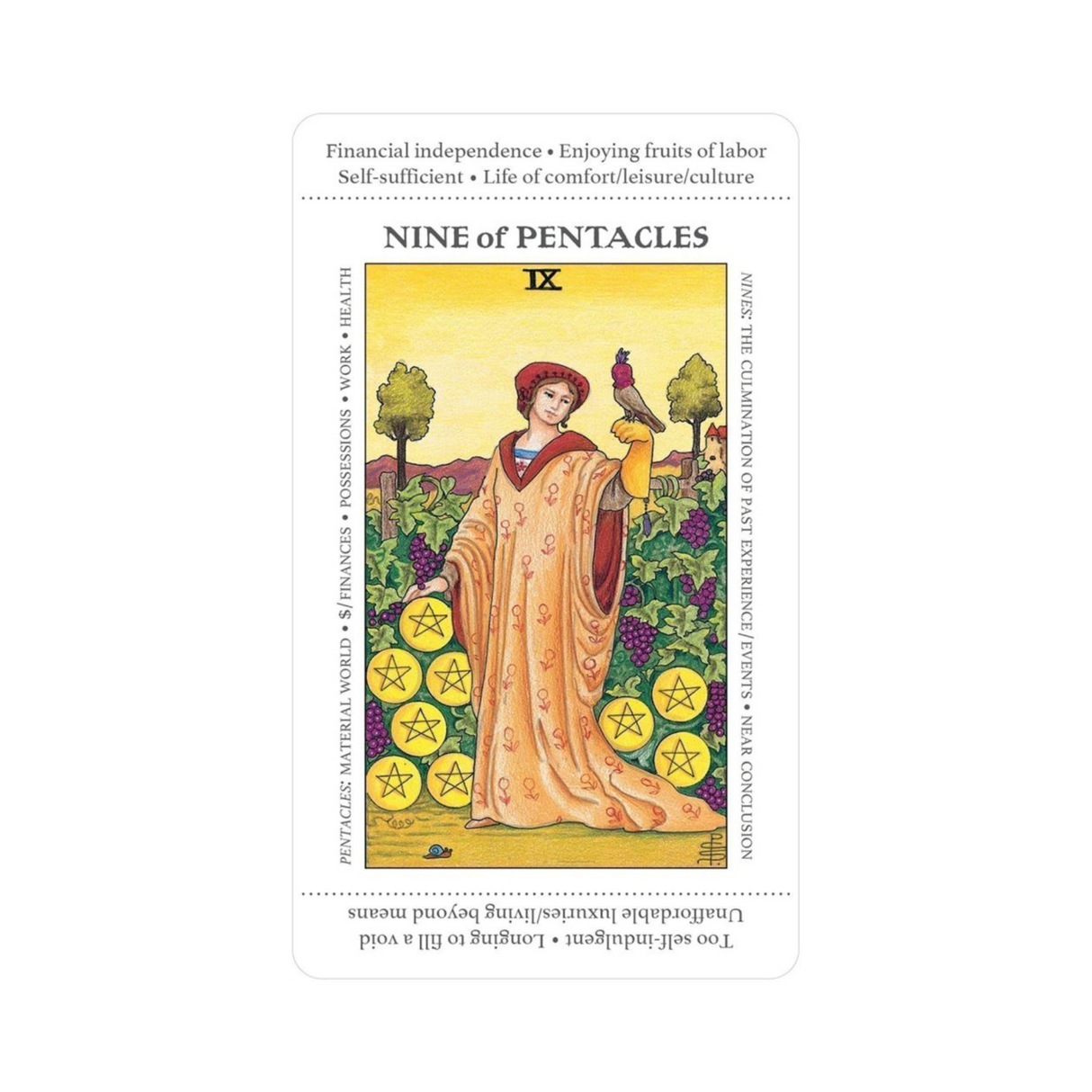 Apprentice Tarot - Apprentice Tarot Card - Nine of Pentacles