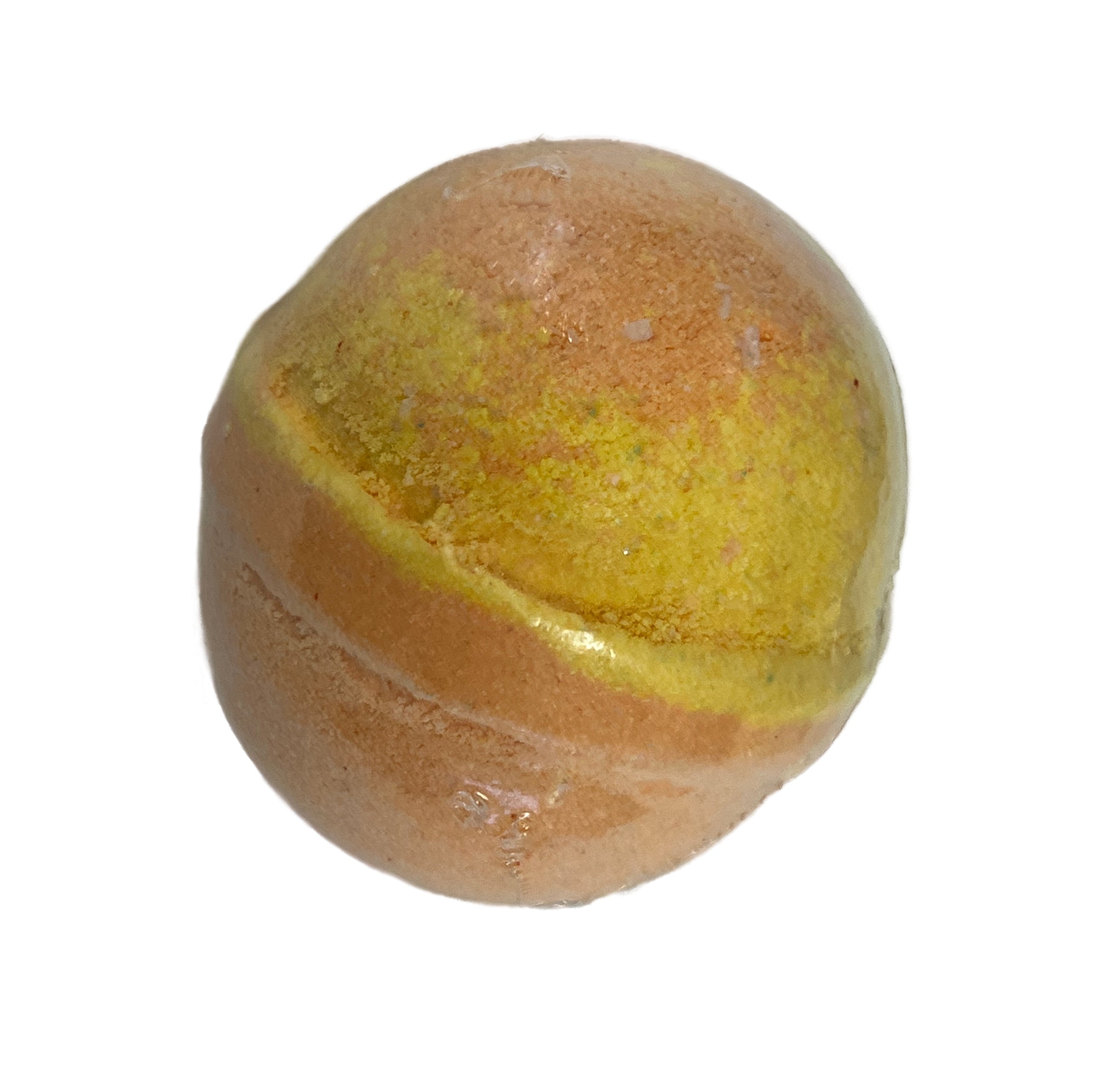 Baseball size bath bomb orange and yellow Magic potion 
