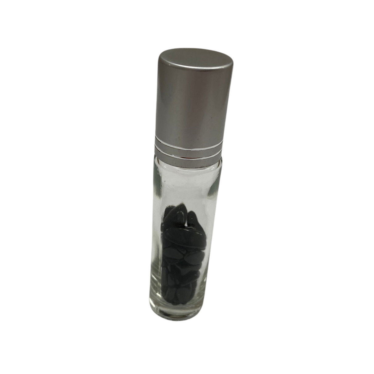 Black Obsidian Crystal Chip Oil Roller Bottle - #original_alt_text#