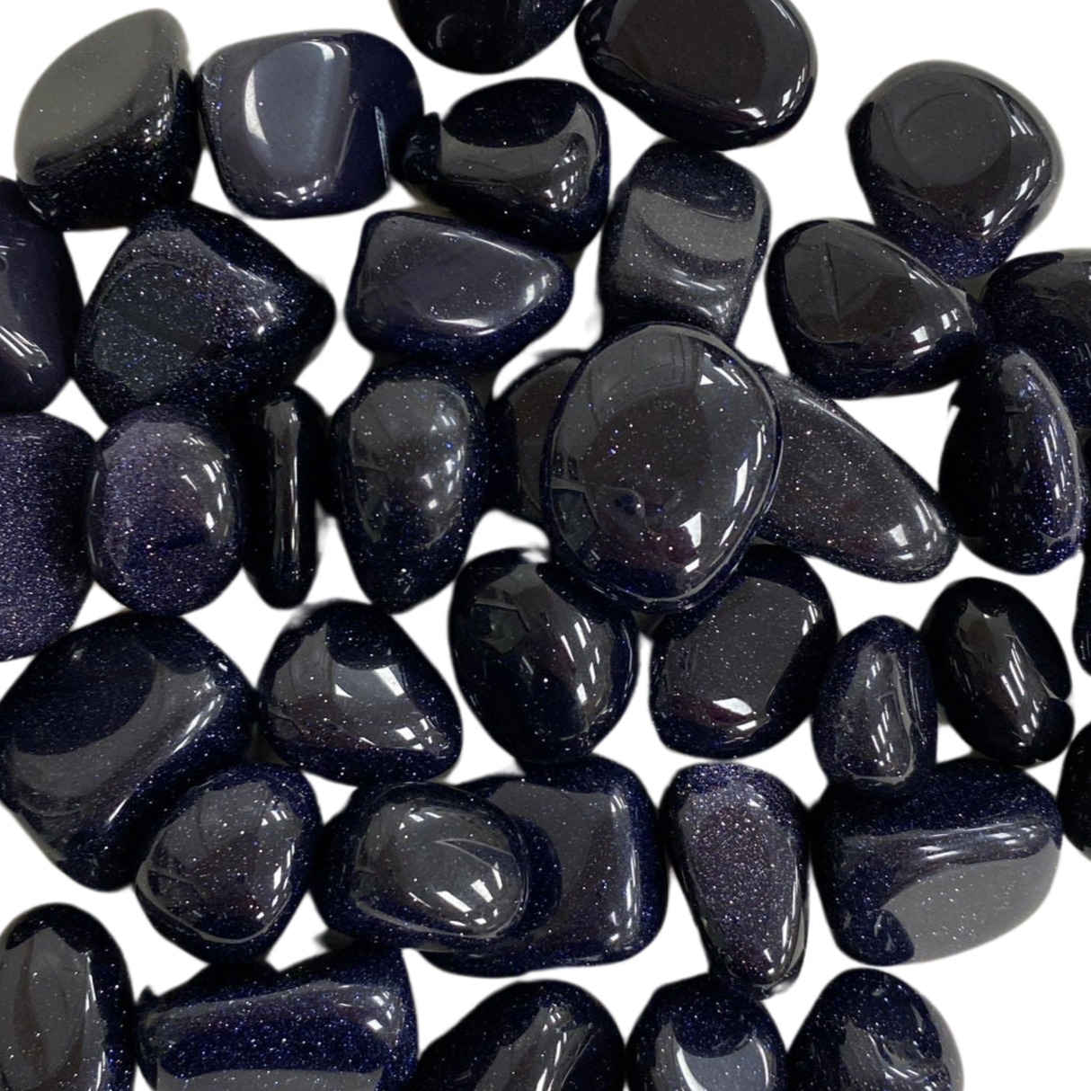 Blue Goldstone Tumbled