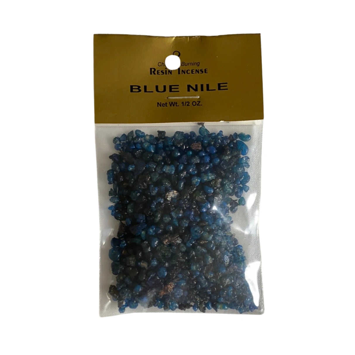 Blue Nile Resin Incense Packed inside a clear plastic bag