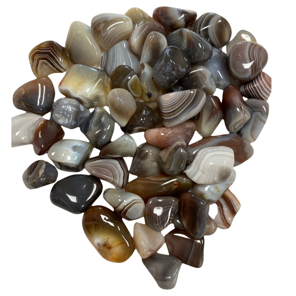 Botswana Gray Agate Tumbled - #original_alt_text#