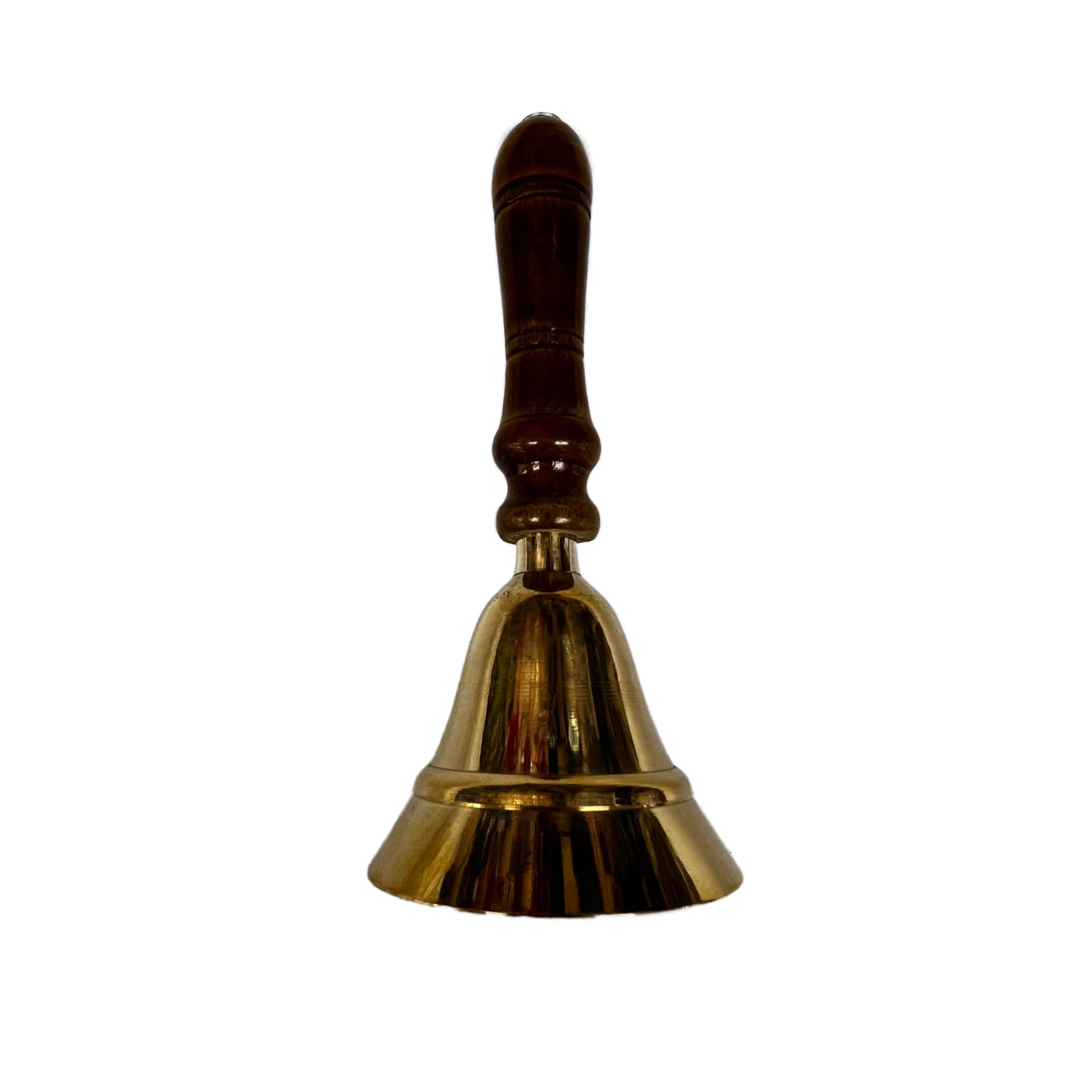 Brass Bottom Bell with Wood Handle