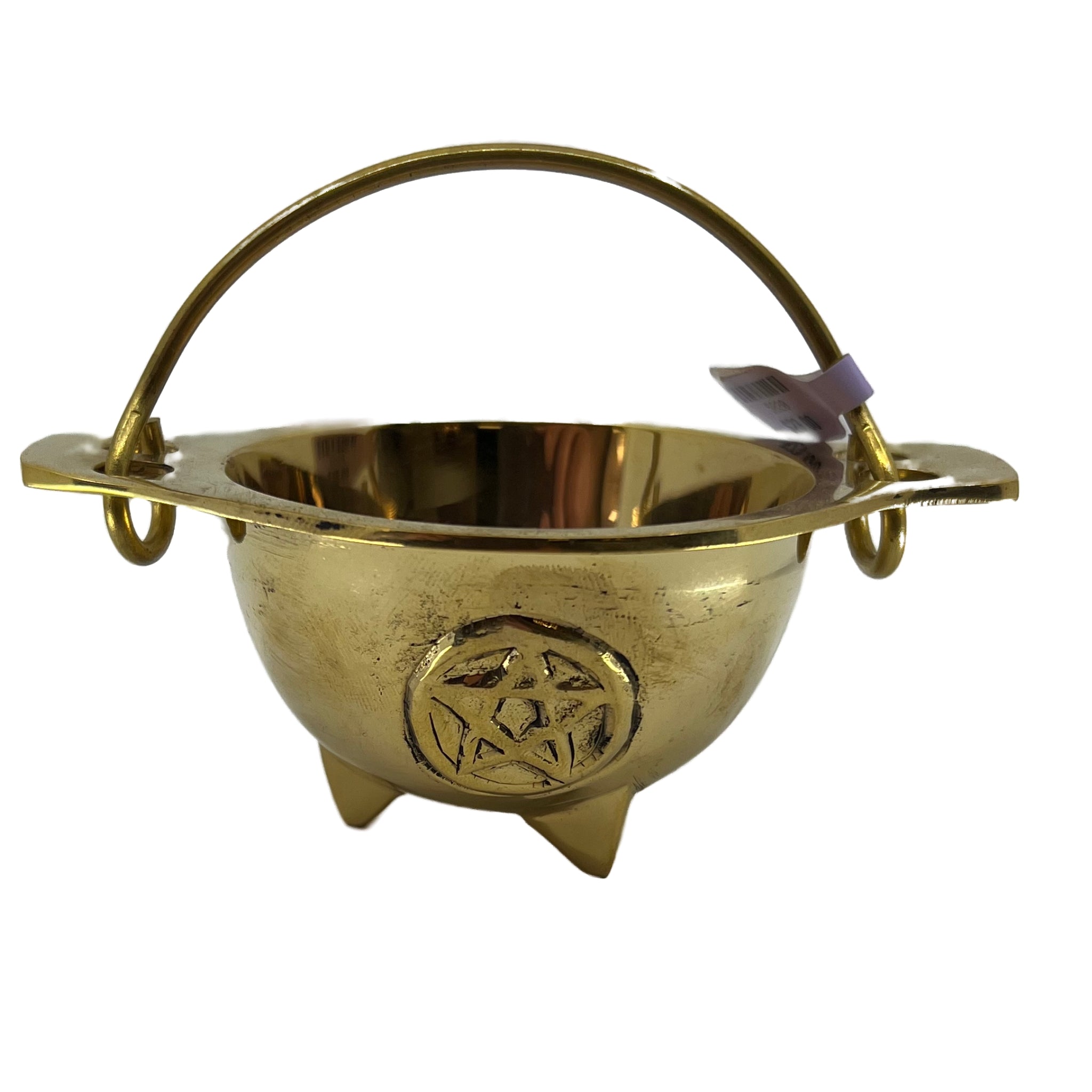 3" Pentacle Brass Cauldron