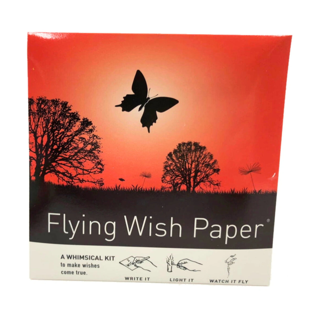 Flying Wish Paper kit with butterfly illustration.