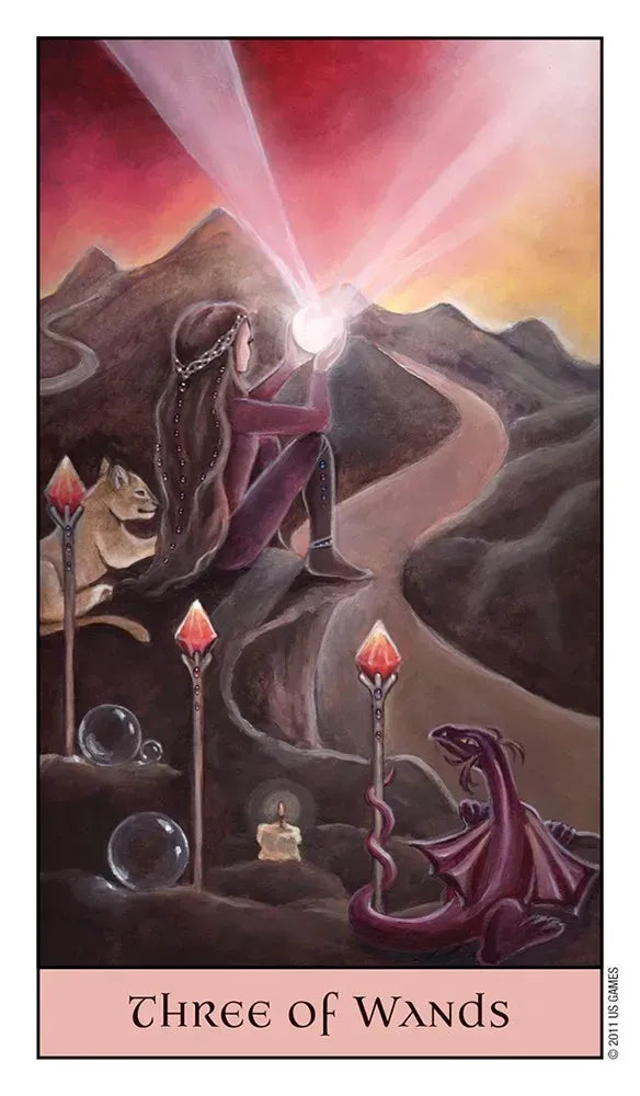Crystal Visions Tarot - 3 of Wands