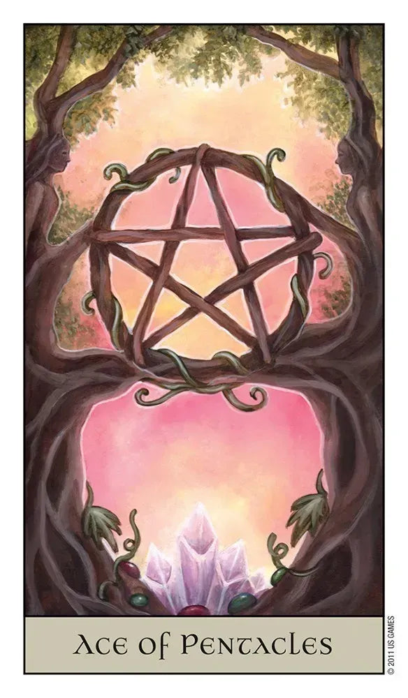 Crystal Visions Tarot - Ace of Pentacles