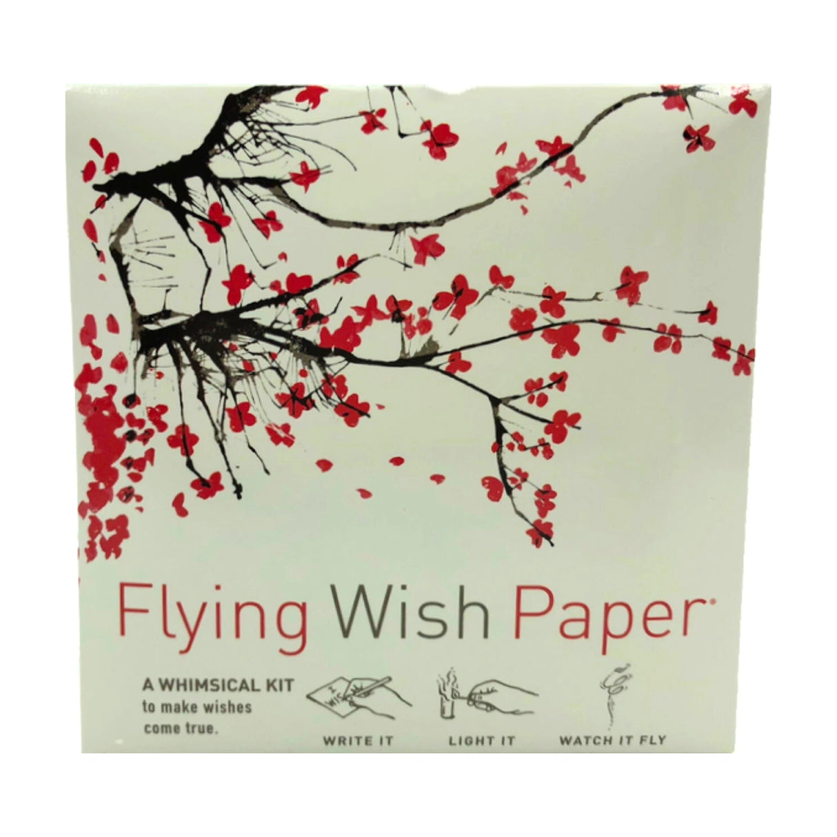 Flying Wish Paper kit with cherry blossom illustration.