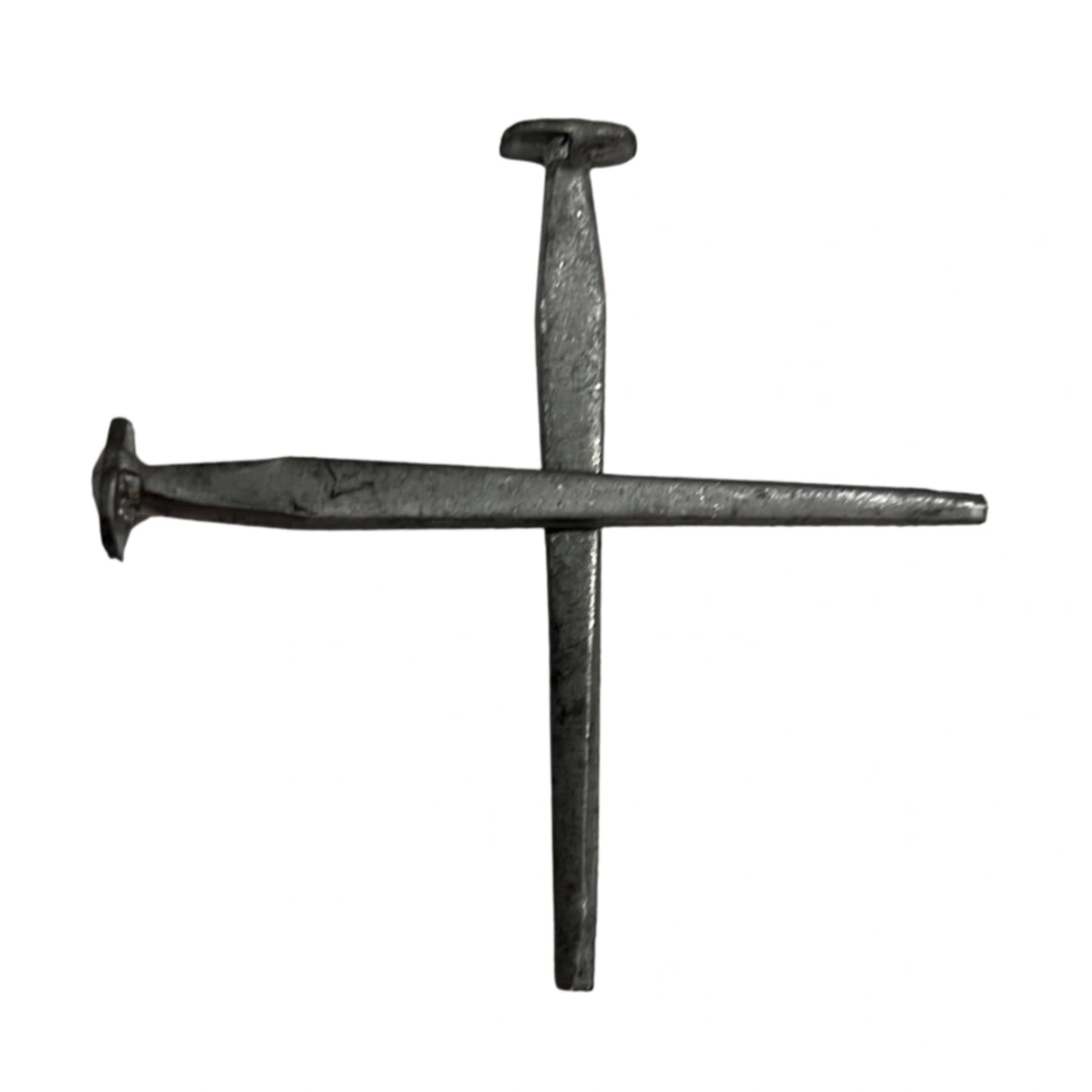 Coffin Nail - Grey Metal Nail Placed to form a cross