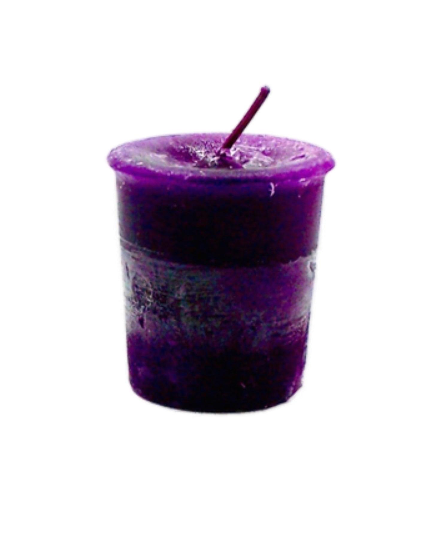 Votive size purple colored candle 