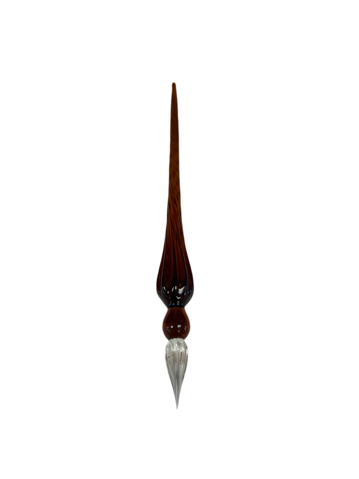 Brown Calligraphy Glass Dipping Pen Handmade