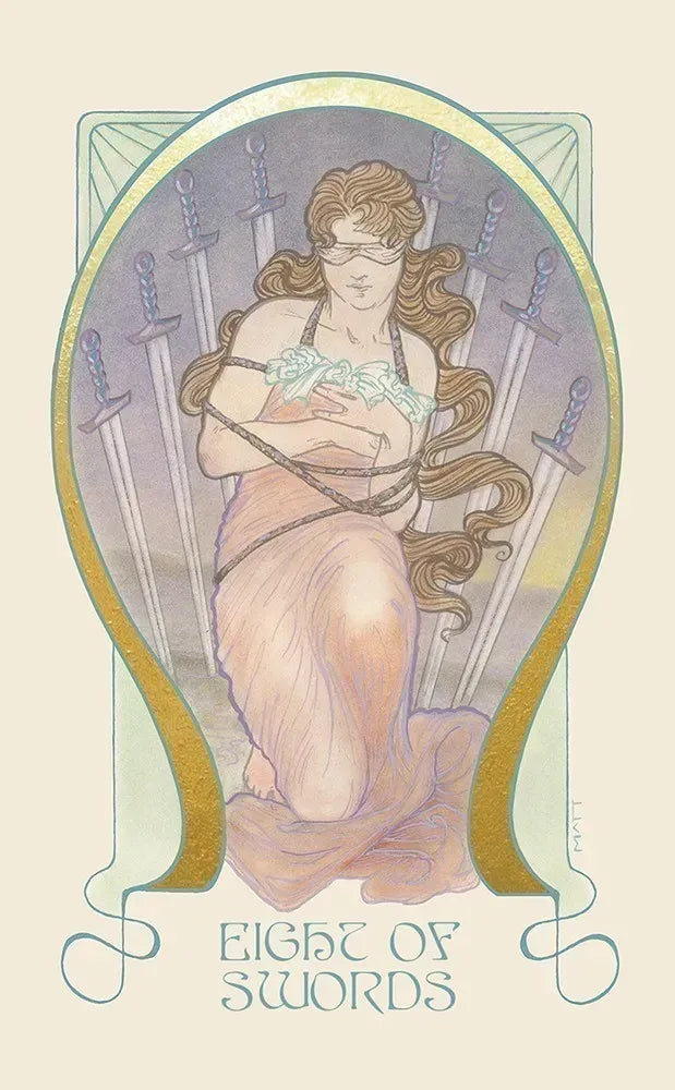 Ethereal Visions Illuminate Tarot - 8 of Swords