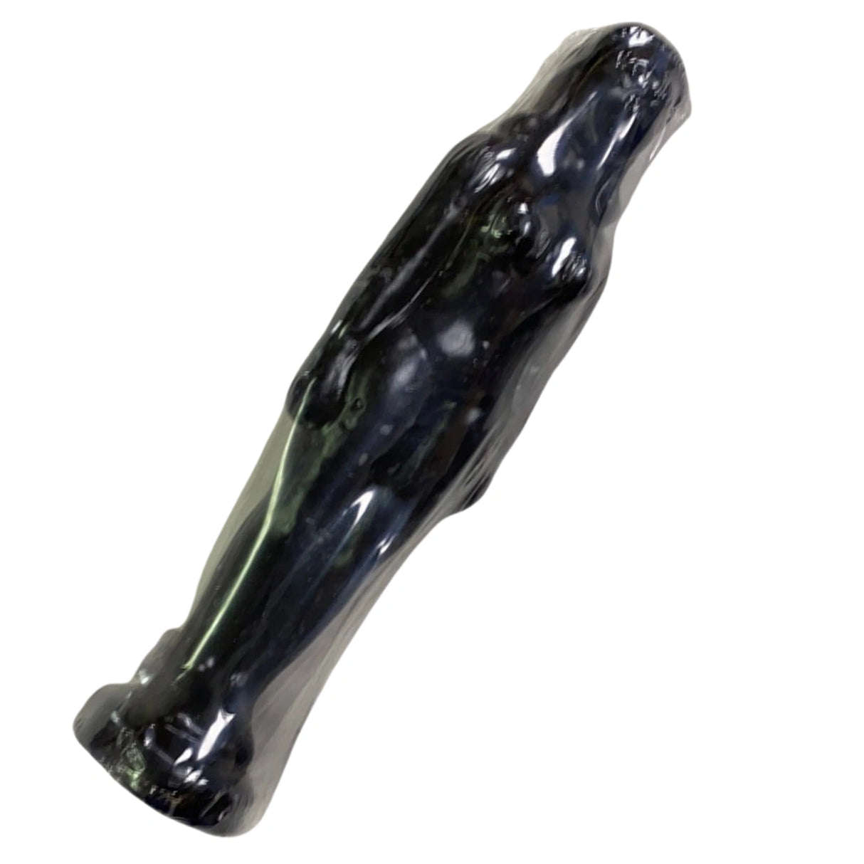 Black candle shaped like a female figure.