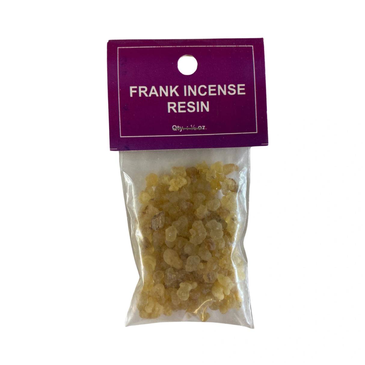Frankincense Resin Incense in a plastic bag.