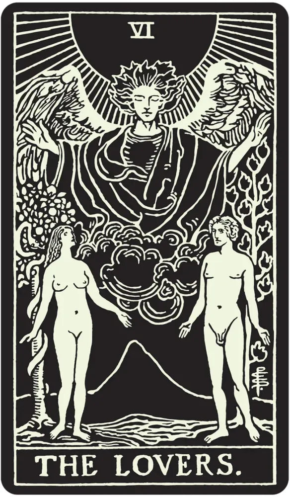 Glow in the Dark Tarot Deck - The Lovers
