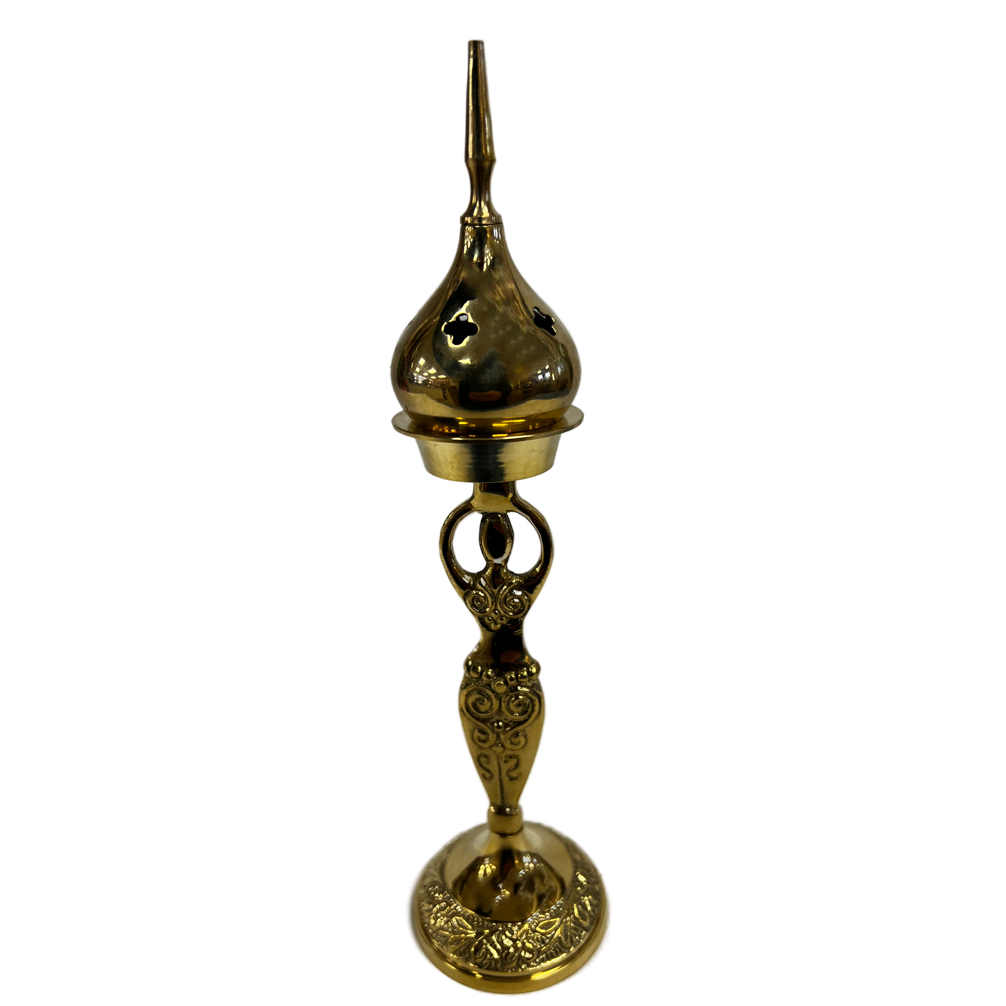 Goddess Brass Cone &amp; Charcoal Resin Incense Burner