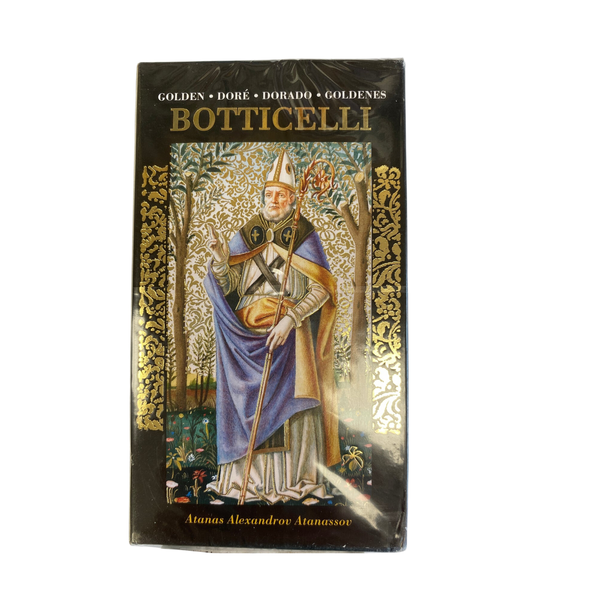 Golden Botticelli Tarot - Golden Botticelli Tarot deck back cover