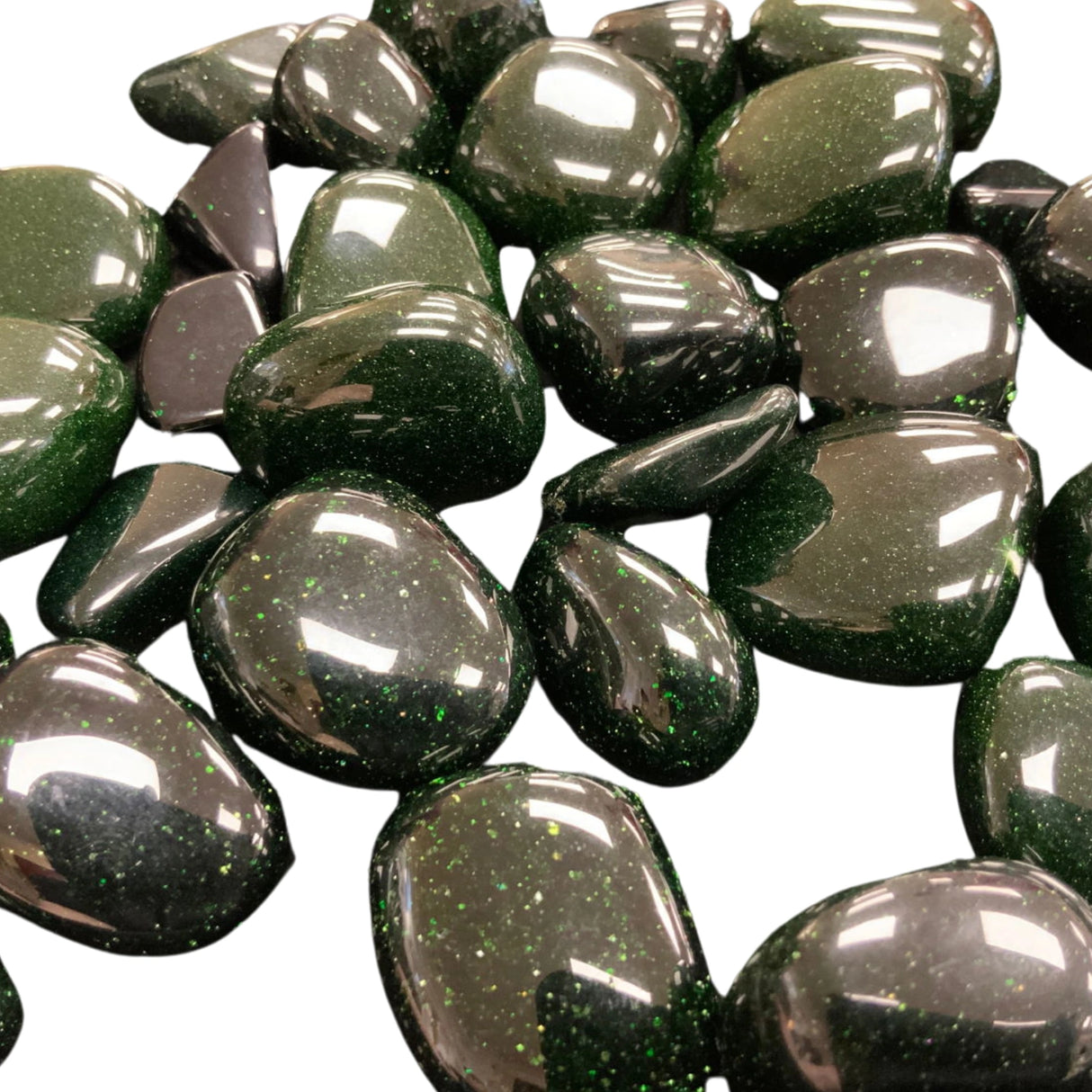 Green Goldstone Tumbled