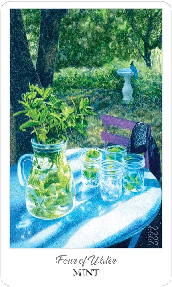 The Herbcrafter's Tarot - 4 of Water