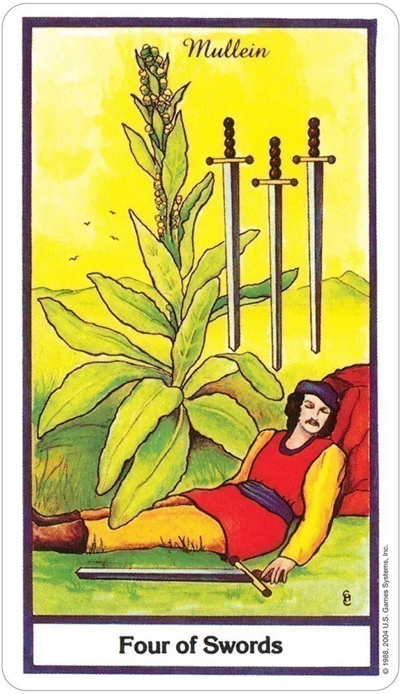 The Herbal Tarot - 4 of Swords