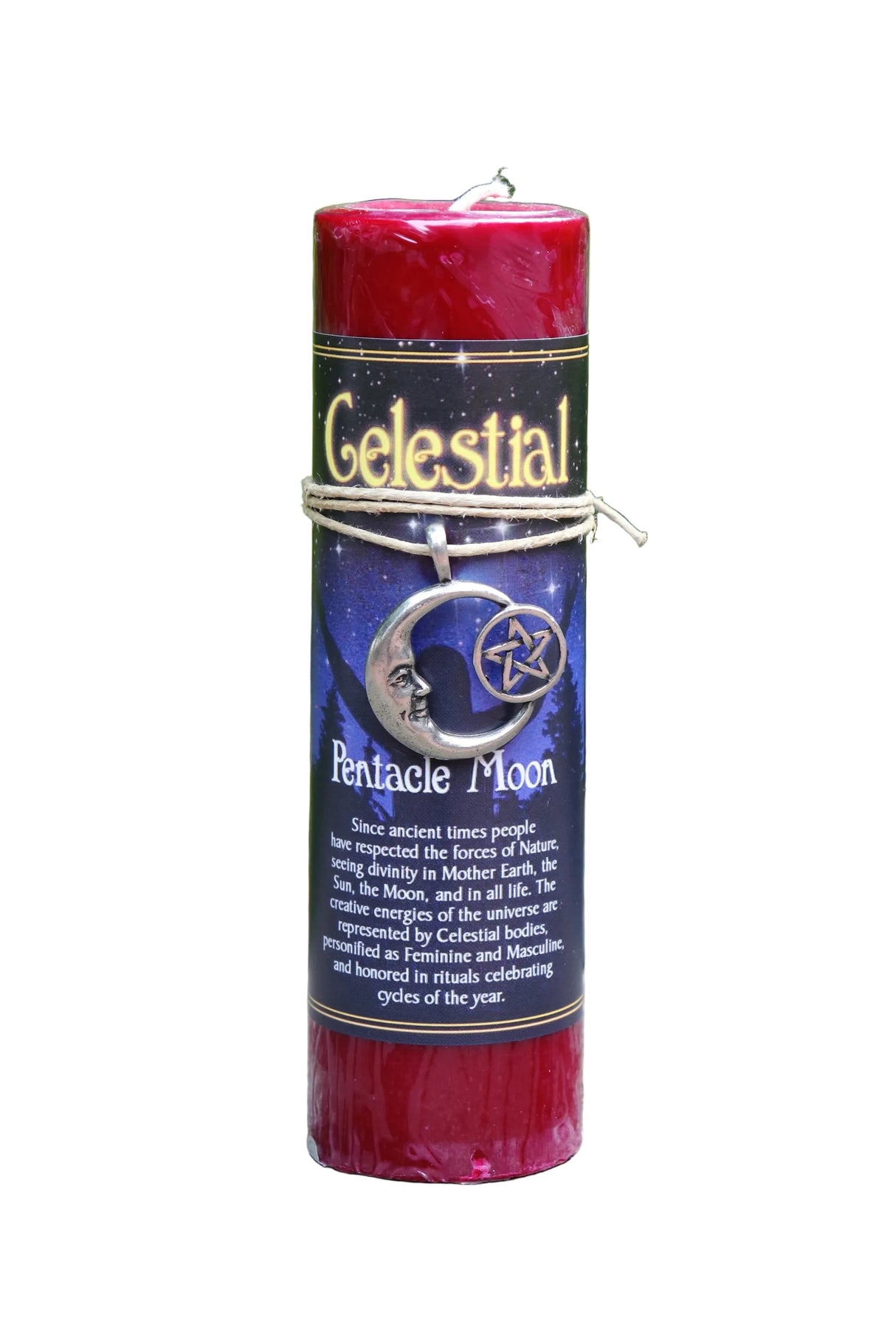 Pentacle Moon Celestial Pendant Candle