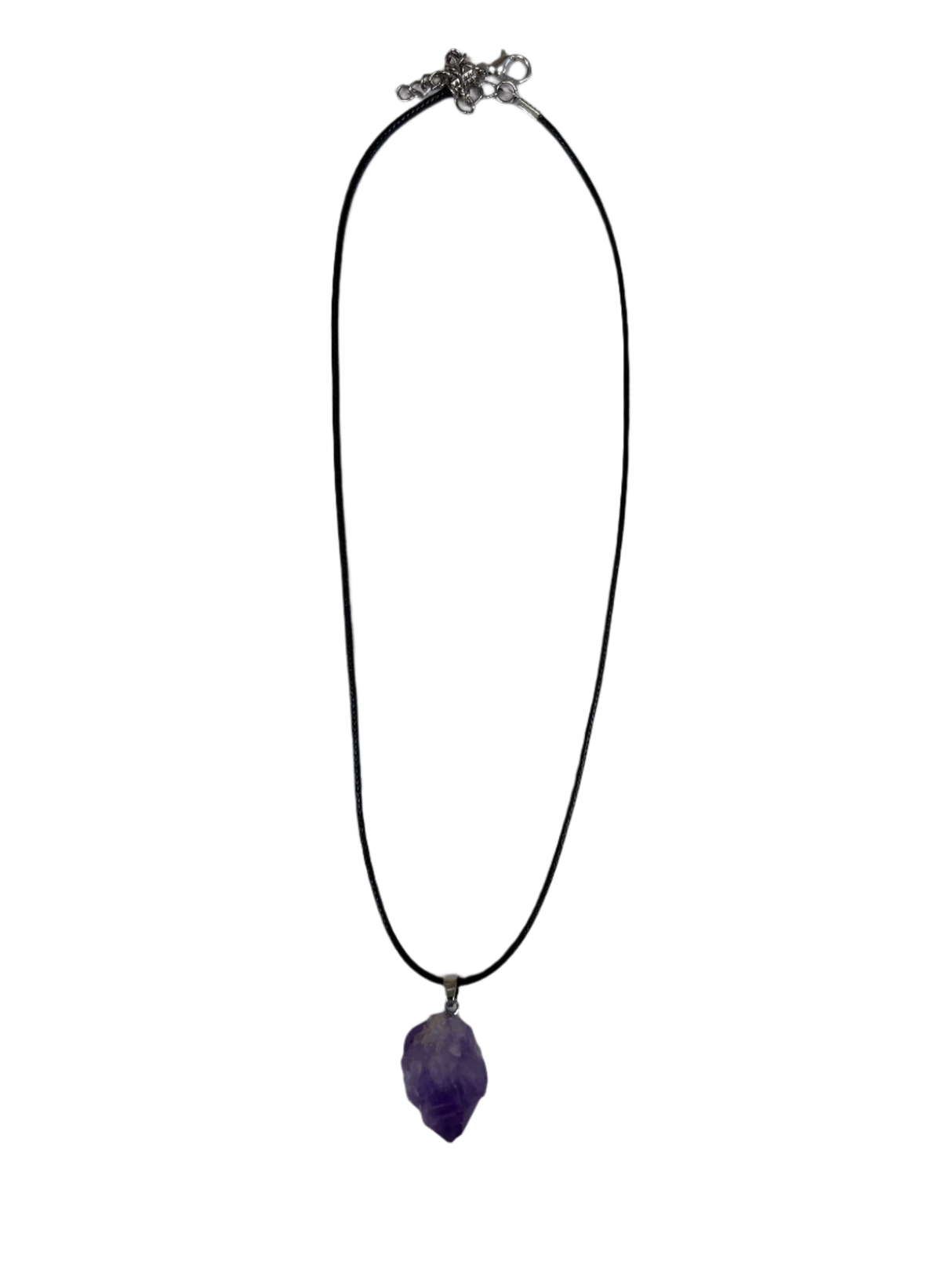 Black cored purple natural point crystal