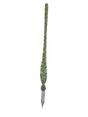 Thin glass pen with an olive core