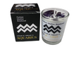 Aquarius candle with packaging on a light white background