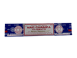 Blue and white incense box with label of Nag Champa