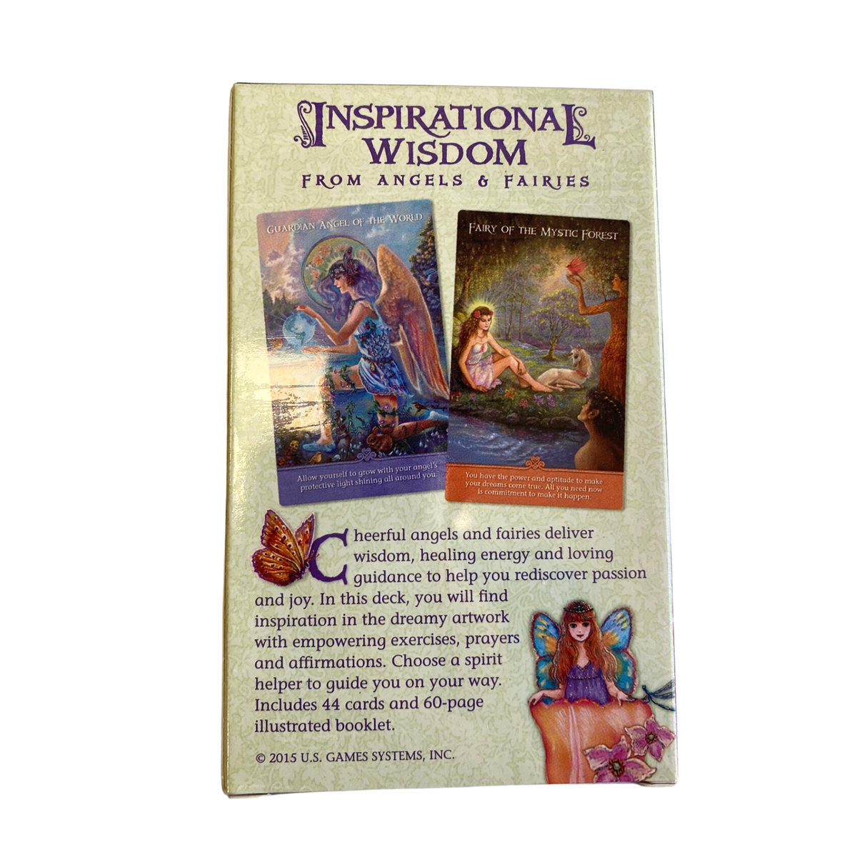 Inspirational Wisdom Oracle from Angels & Fairies - Inspirational Wisdom Oracle from Angels & Fairies deck back cover