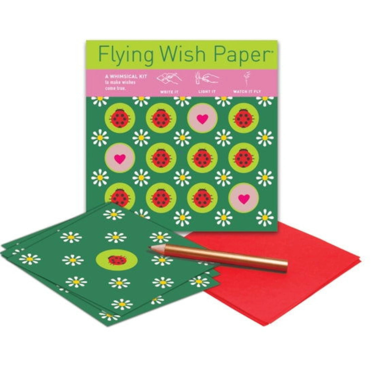 Ladybugs Flying Wish Paper