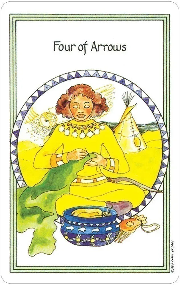 Medicine Woman Tarot - 4 of Arrows