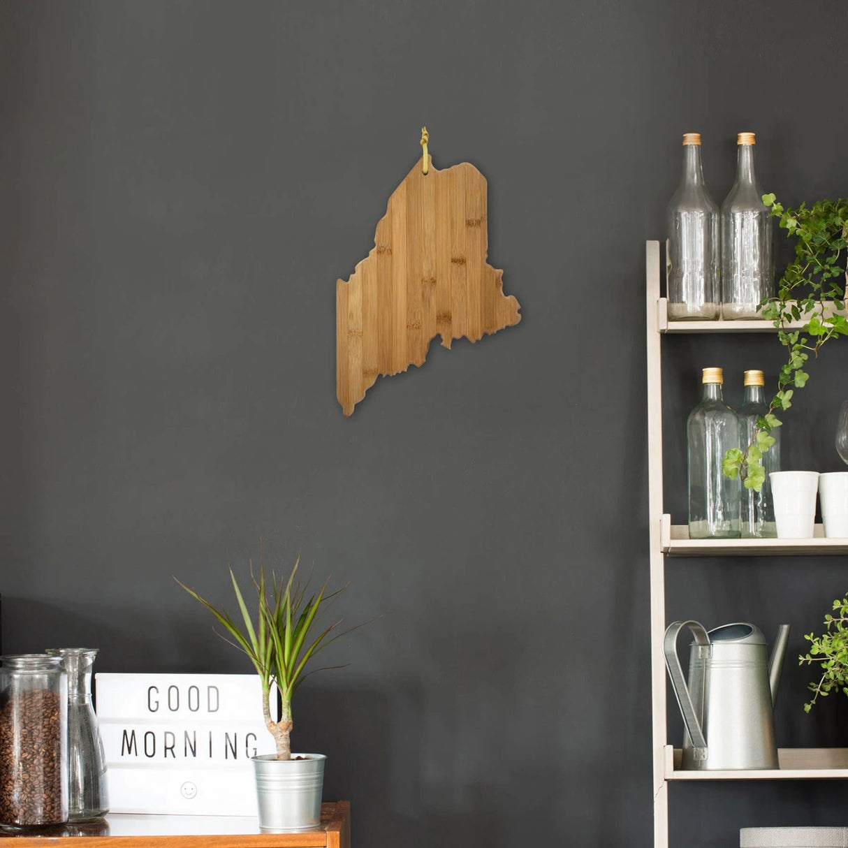 Maine State Shaped Bamboo Serving & Cutting Board