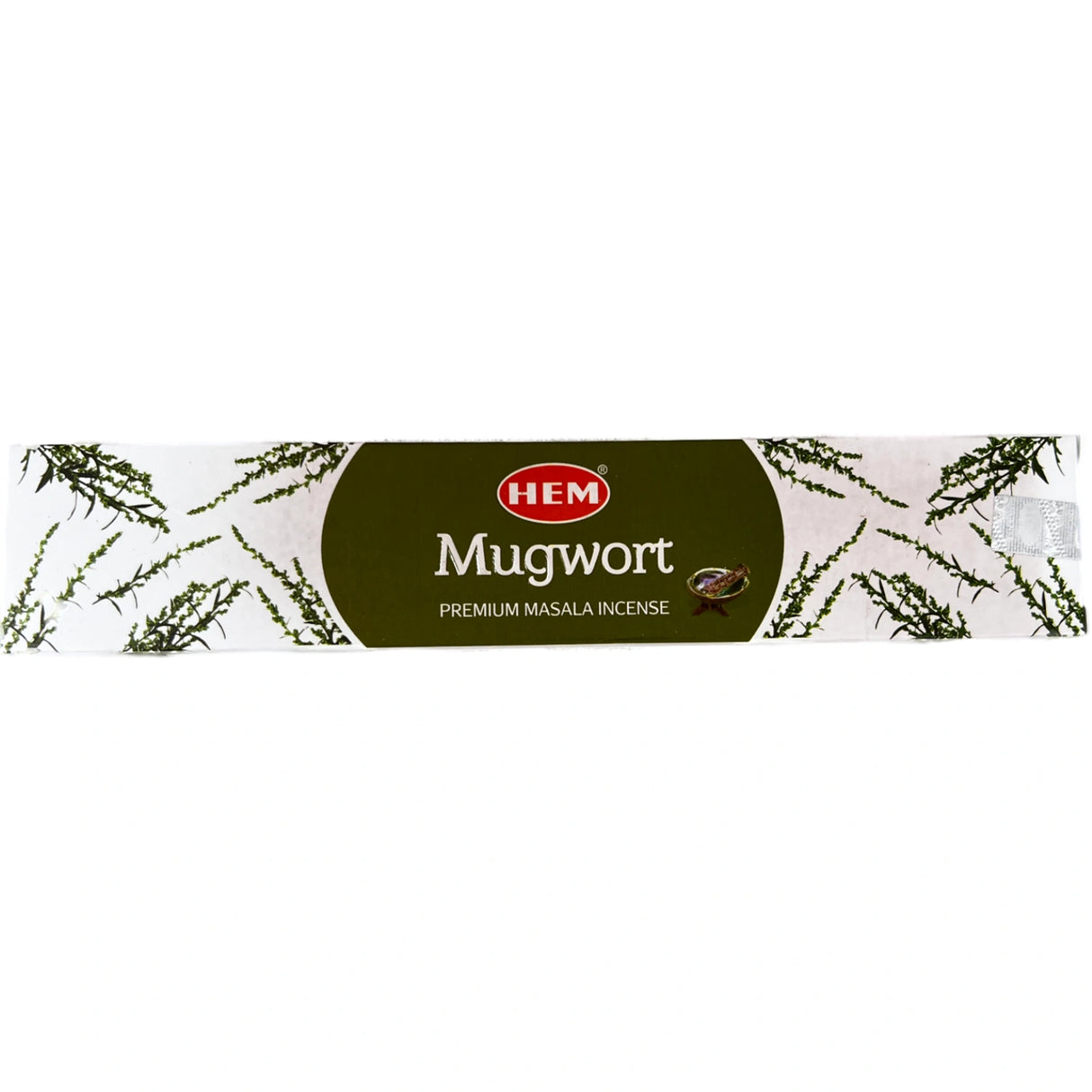 Hem Mugwort Incense Sticks in a green box.