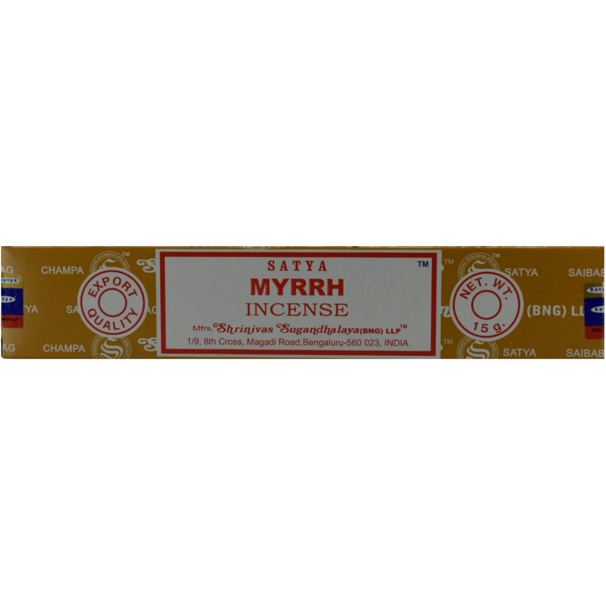Satya Myrrh Incense Sticks.