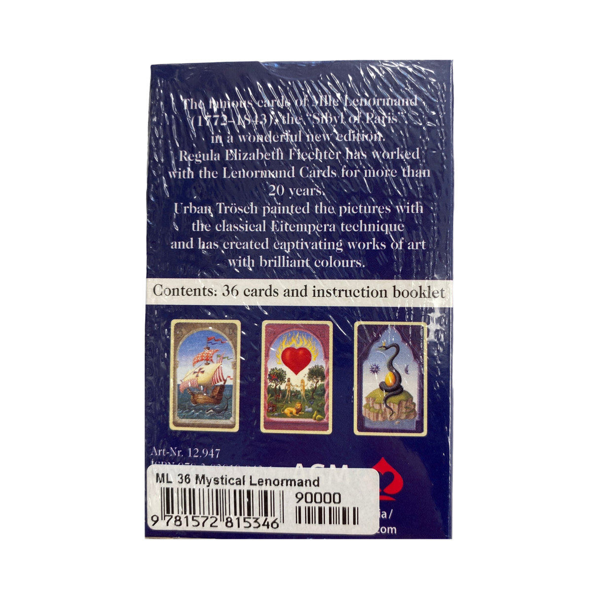 Mystical Lenormand Cards - Mystical Lenormand Card Deck back cover