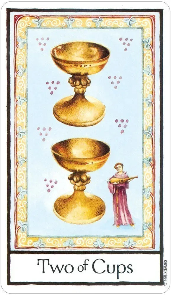 Old English Tarot - 2 of Cups