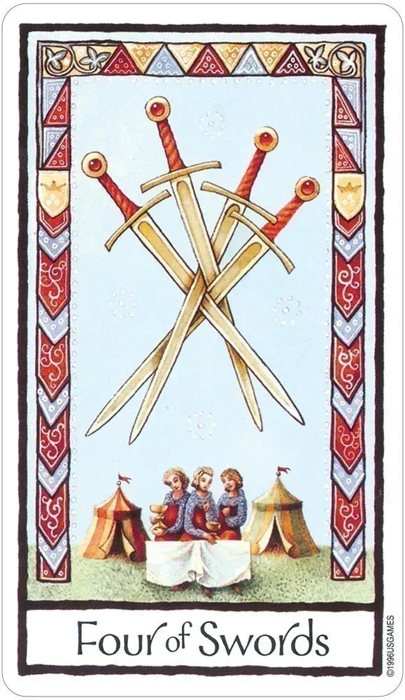 Old English Tarot - 4 of Swords
