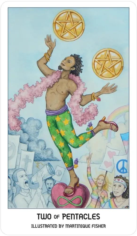 Pride Tarot - 2 of Pentacles