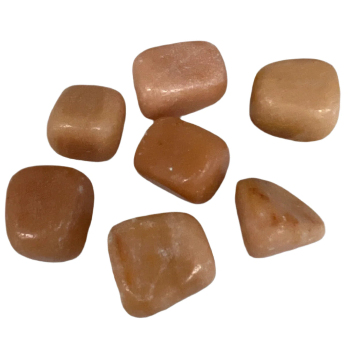 Peach Calcite Tumbled - Peach colored squarish stones