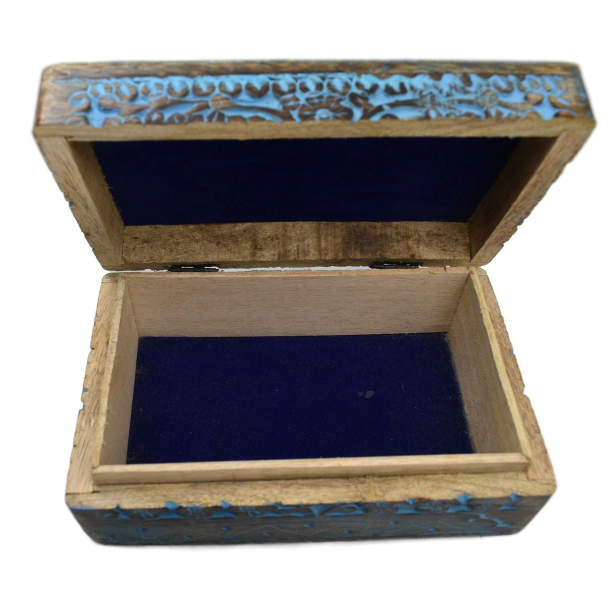 Pentacle Wood Box Blue