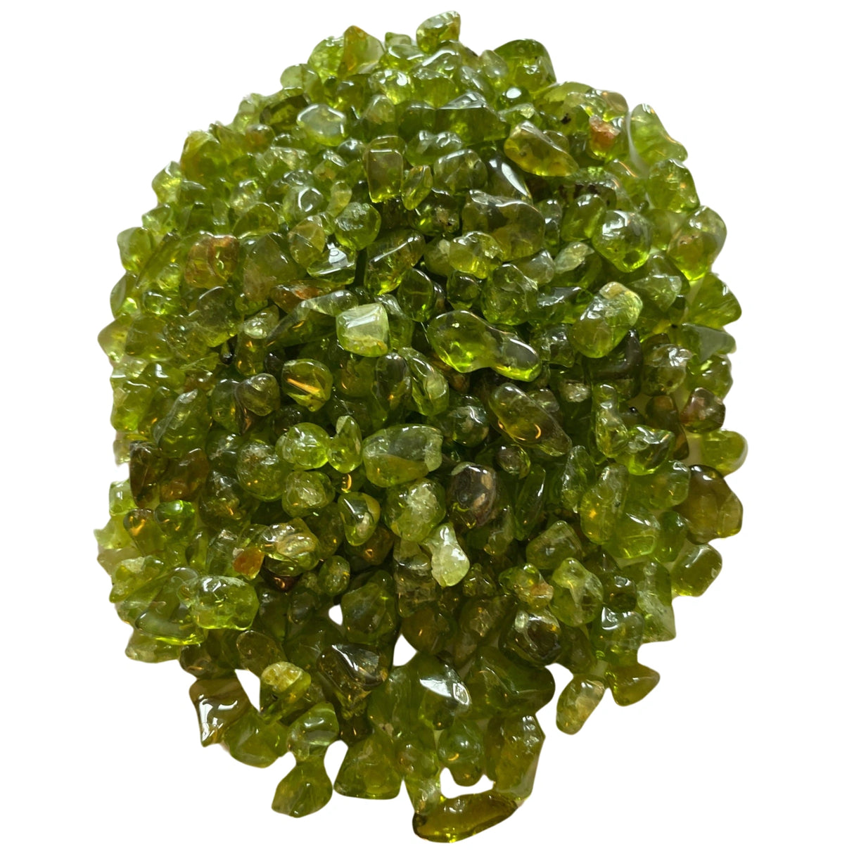 Peridot Tumbled - Peridot Tumbled, various shades of green, smooth, polished finish.