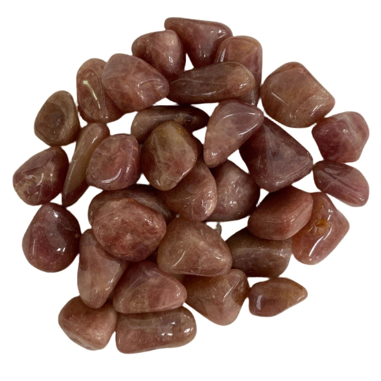 Pink Aventurine Tumbled - Polished pink stones with smooth surfaces.