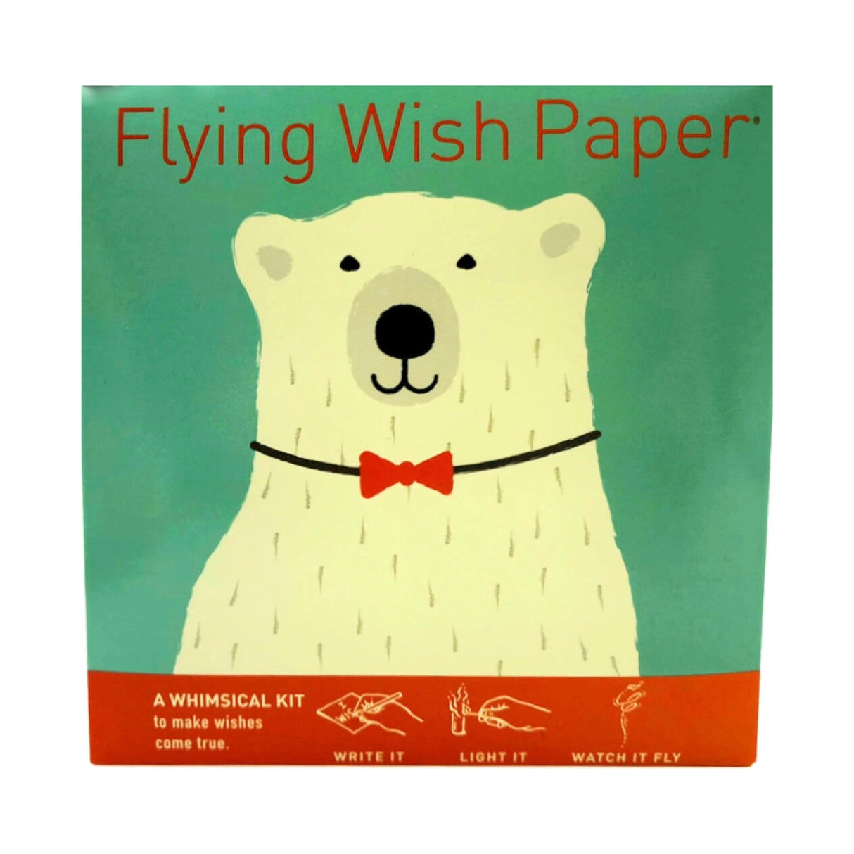 Flying Wish Paper kit with polar bear illustration.