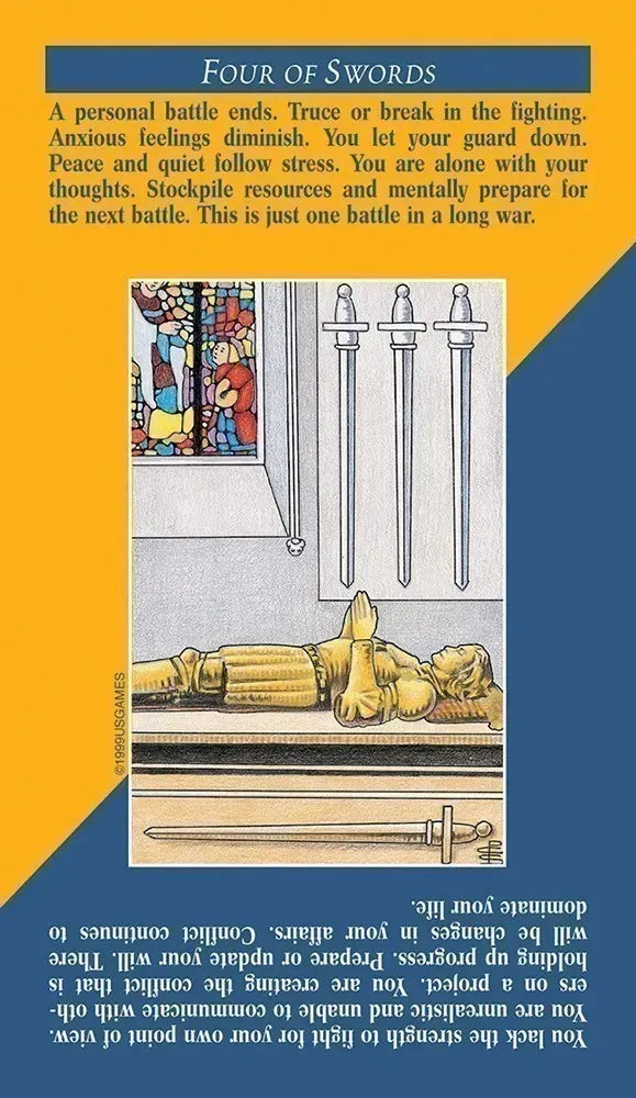 Quick and Easy Tarot - 4 of Swords